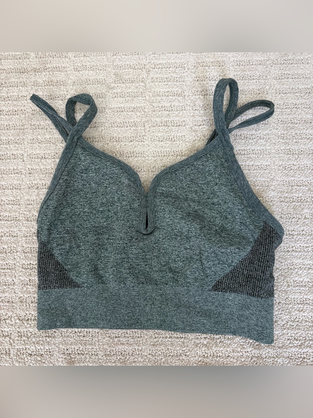 Zella Seamless Heather green double strap Bralette